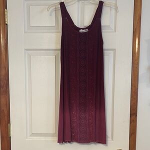 Burgundy Sleeveless CoverUp//Dress